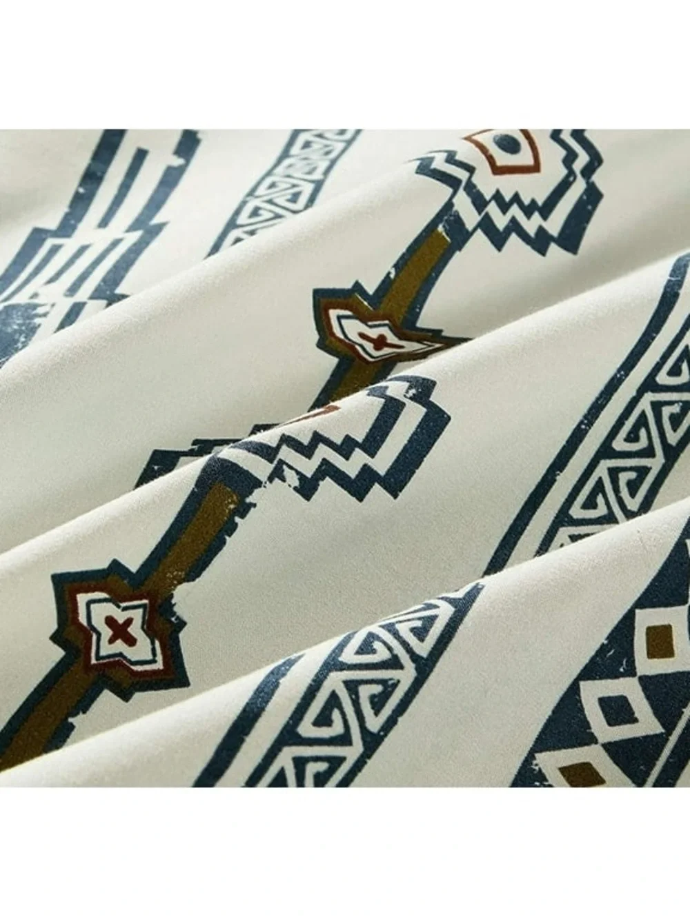 Aztec Stripe Comforter Set - Black & Cream